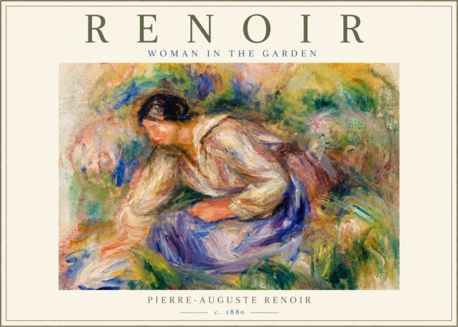 Renoir Woman in the Garden No5 - Poszter