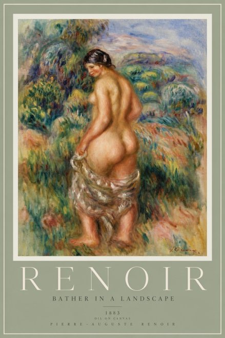 Renoir Bather in a Landscape No2 - Poszter