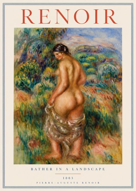 Renoir Bather in a Landscape No3 - Poszter