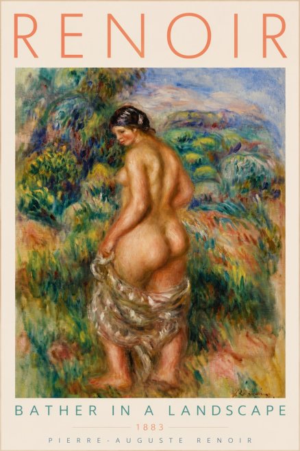 Renoir Bather in a Landscape No4 - Poszter
