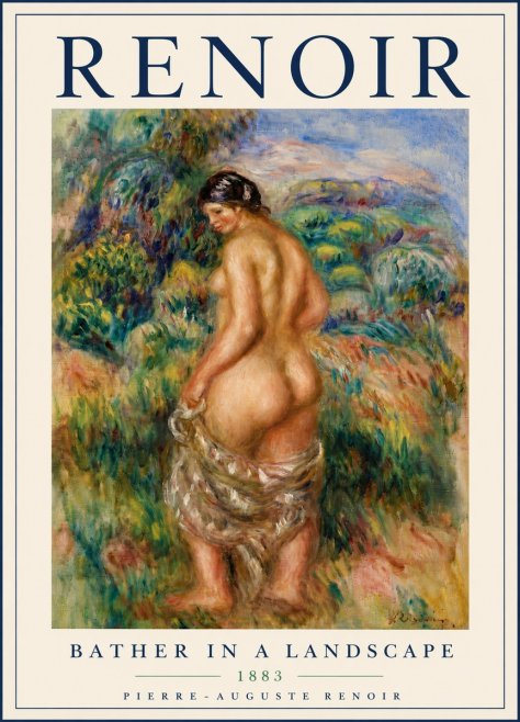 Renoir Bather in a Landscape No5 - Poszter
