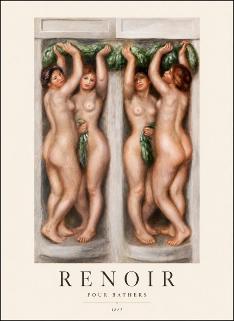 Renoir Four Bathers No1 - Poszter