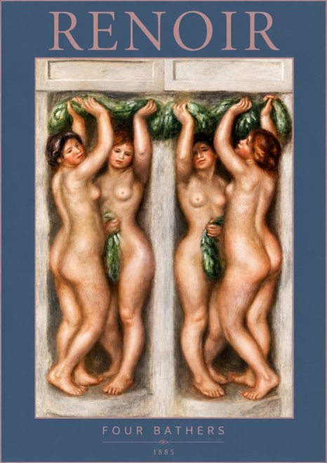 Renoir Four Bathers No3 - Poszter