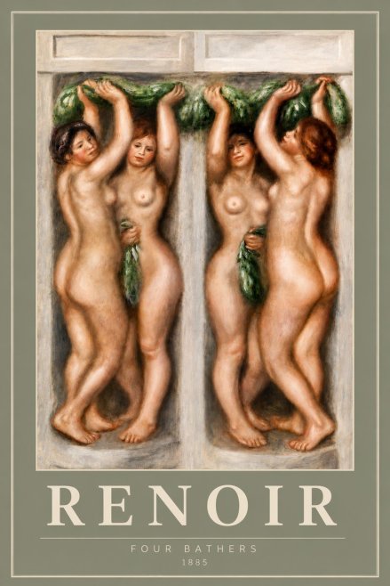 Renoir Four Bathers No6 - Poszter