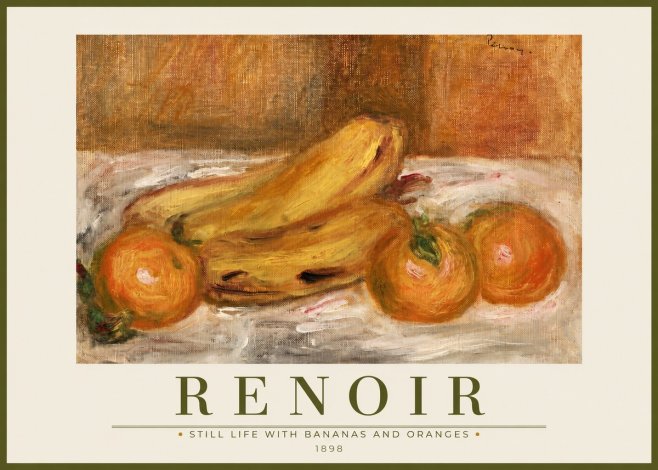 Renoir Still Life with Bananas and Oranges No2 - Poszter