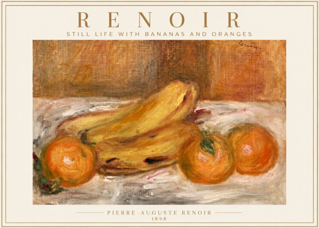 Renoir Still Life with Bananas and Oranges No4 - Poszter