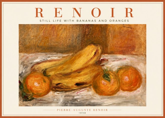 Renoir Still Life with Bananas and Oranges No6 - Poszter