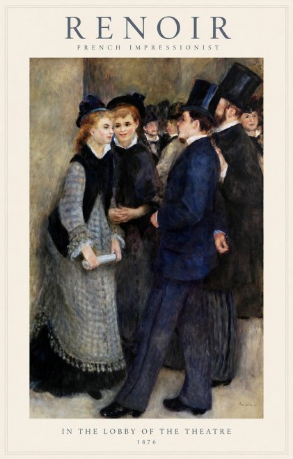 Renoir In the Lobby of the Theatre No1 - Poszter