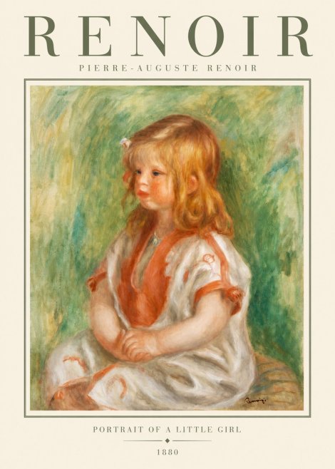 Renoir Portrait of a Little Girl No1 - Poszter
