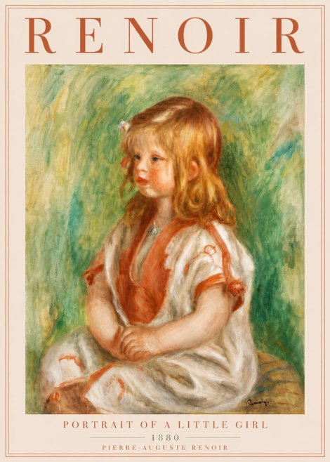 Renoir Portrait of a Little Girl No4 - Poszter
