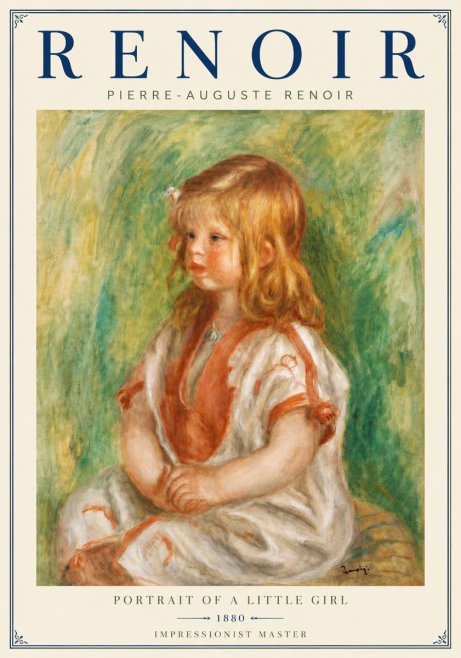 Renoir Portrait of a Little Girl No5 - Poszter
