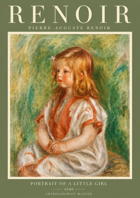 Renoir Portrait of a Little Girl No6 - Poszter
