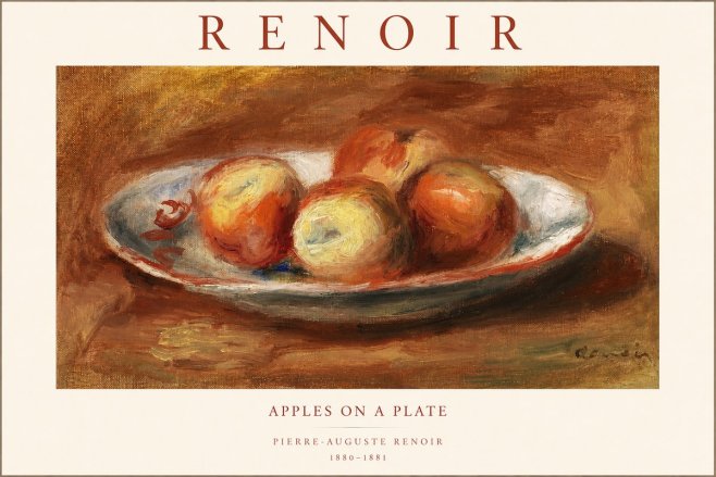 Renoir Apples on a Plate No1 - Poszter