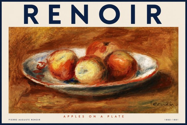 Renoir Apples on a Plate No2 - Poszter