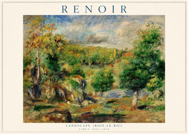 Renoir Landscape (Bois-le-roi) No1 - Poszter