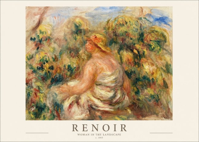 Renoir Woman in a Garden (Study) No2 - Poszter