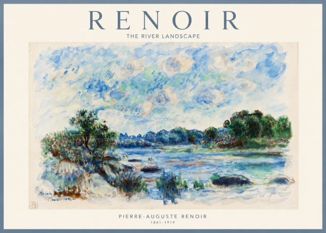 Renoir The River Landscape No3 - Poszter
