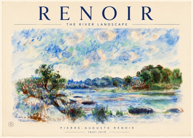 Renoir The River Landscape No6 - Poszter