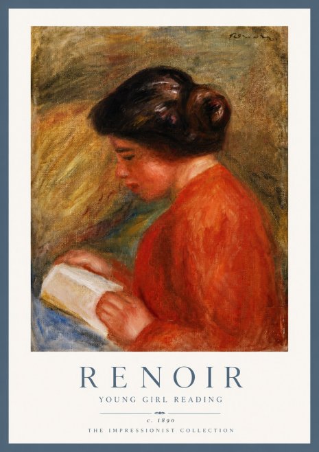 Renoir Young Girl Reading I No5 - Poszter