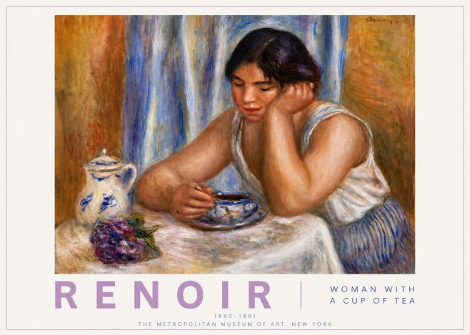 Renoir Woman with a Cup of Tea No5 - Poszter