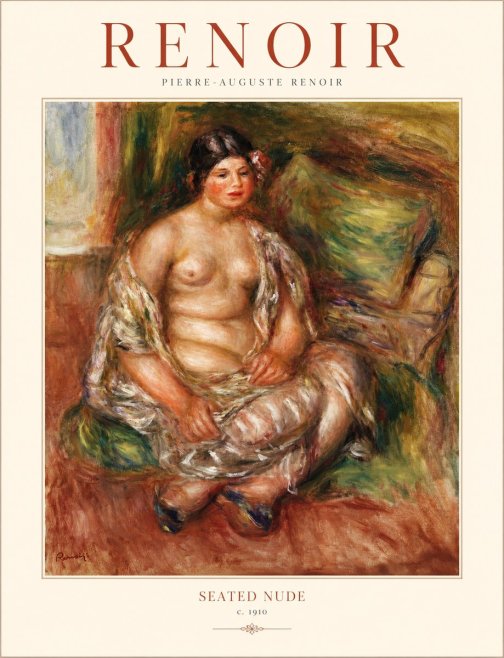 Renoir Seated Nude No1 - Poszter