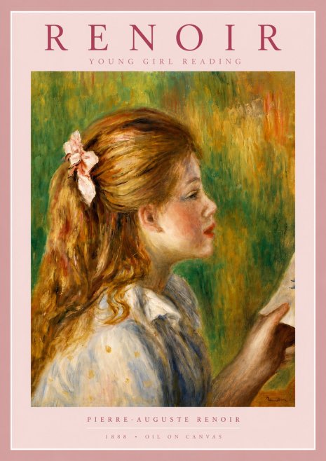Renoir Young Girl Reading II No5 - Poszter