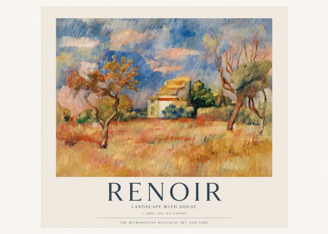 Renoir Landscape with House III No1 - Poszter