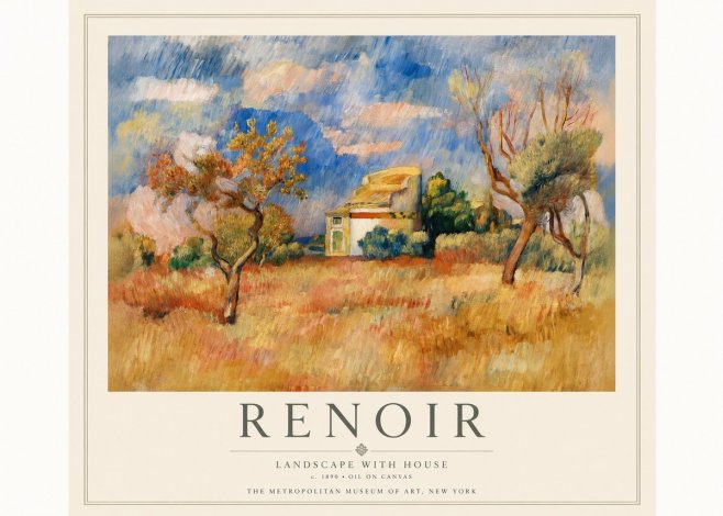 Renoir Landscape with House III No3 - Poszter