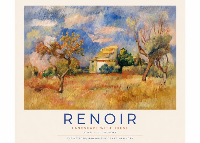 Renoir Landscape with House III No4 - Poszter