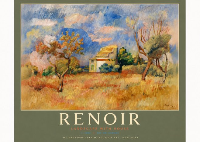 Renoir Landscape with House III No5 - Poszter
