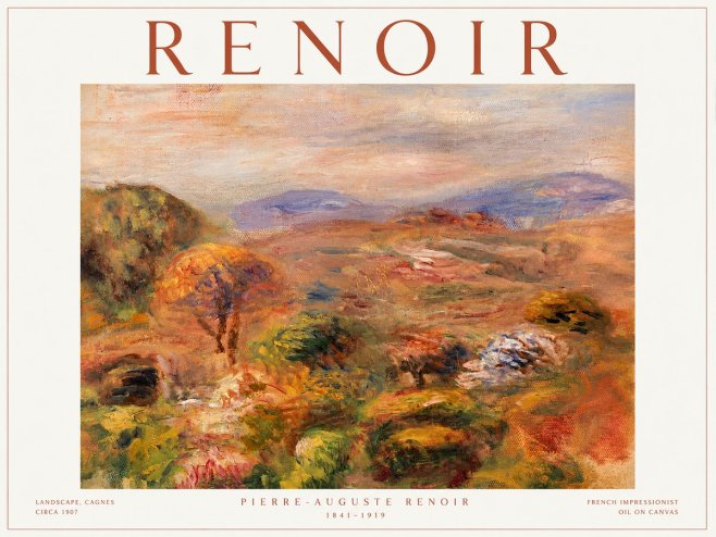 Renoir Landscape, Cagnes No5 - Poszter
