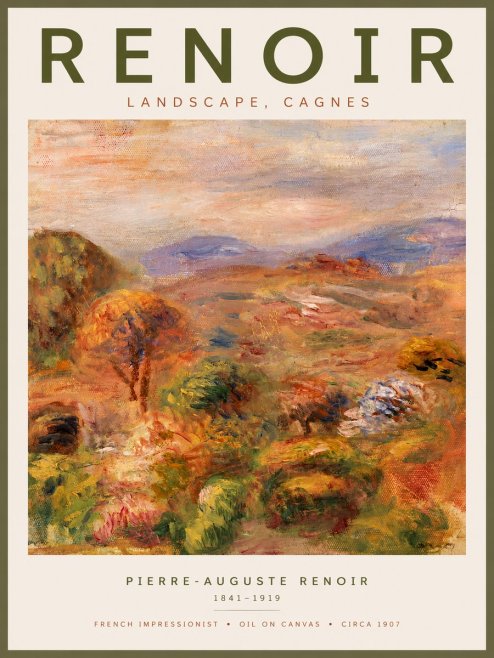 Renoir Landscape, Cagnes No6 - Poszter