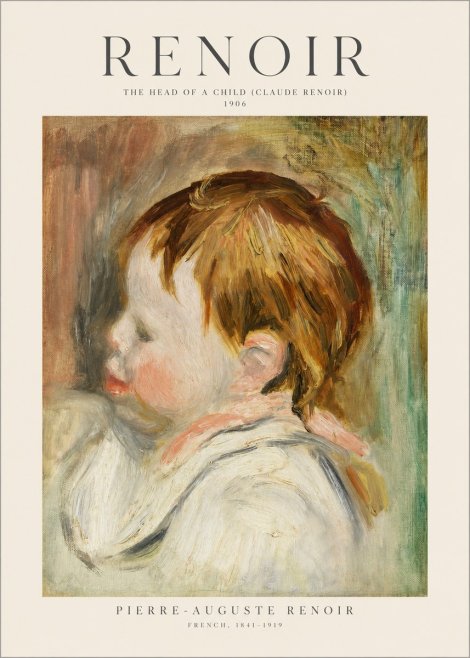 Renoir The Head of a Child (Claude Renoir) No1 - Poszter