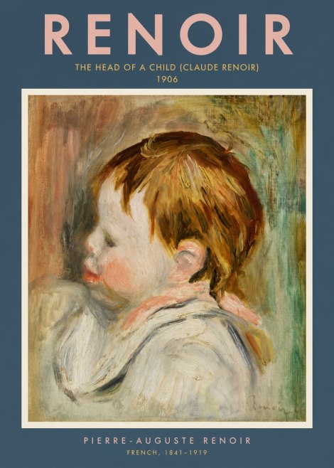 Renoir The Head of a Child (Claude Renoir) No2 - Poszter