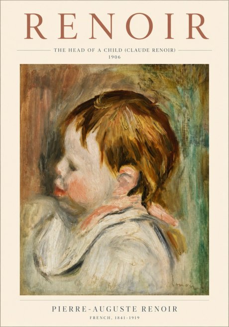 Renoir The Head of a Child (Claude Renoir) No3 - Poszter