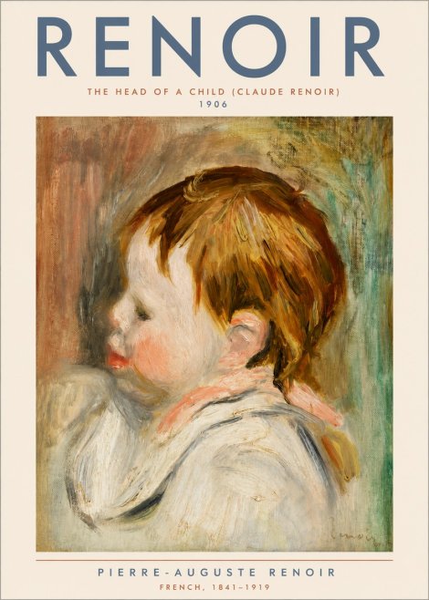 Renoir The Head of a Child (Claude Renoir) No5 - Poszter