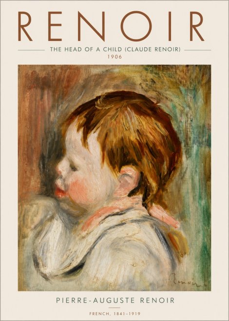 Renoir The Head of a Child (Claude Renoir) No6 - Poszter