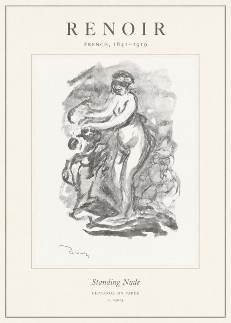 Renoir Standing Nude No1 - Poszter