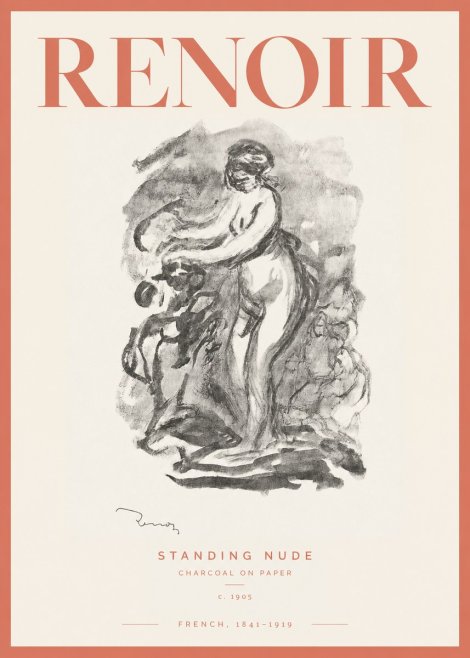 Renoir Standing Nude No2 - Poszter