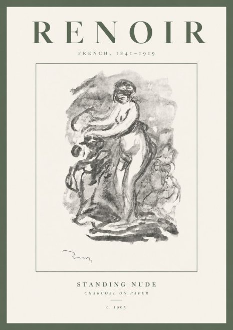 Renoir Standing Nude No3 - Poszter