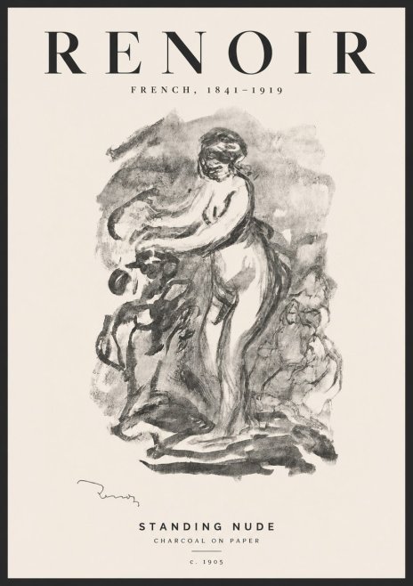 Renoir Standing Nude No4 - Poszter