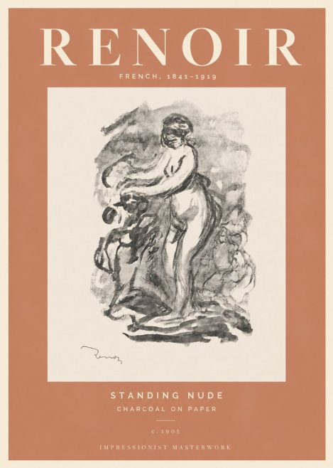 Renoir Standing Nude No5 - Poszter