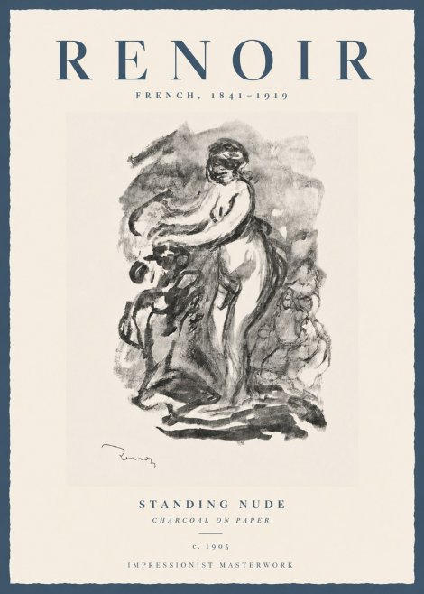 Renoir Standing Nude No6 - Poszter