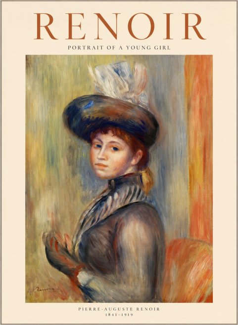 Renoir Portrait of a Young Girl IV No1 - Poszter