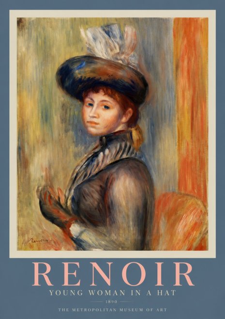Renoir Portrait of a Young Girl IV No2 - Poszter