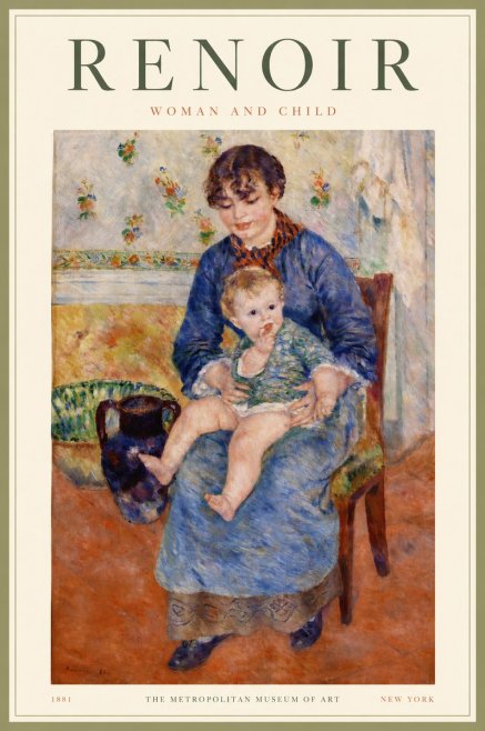 Renoir Woman and Child No2 - Poszter