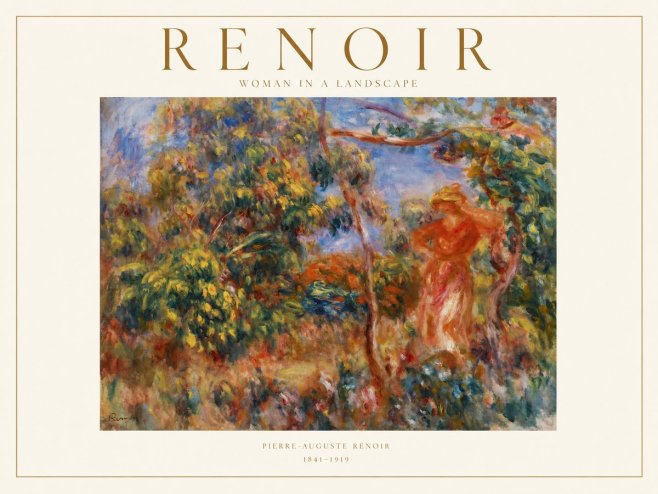 Renoir Woman in a Landscape No1 - Poszter