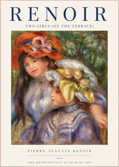 Renoir Two Girls (on the Terrace) No1 - Poszter