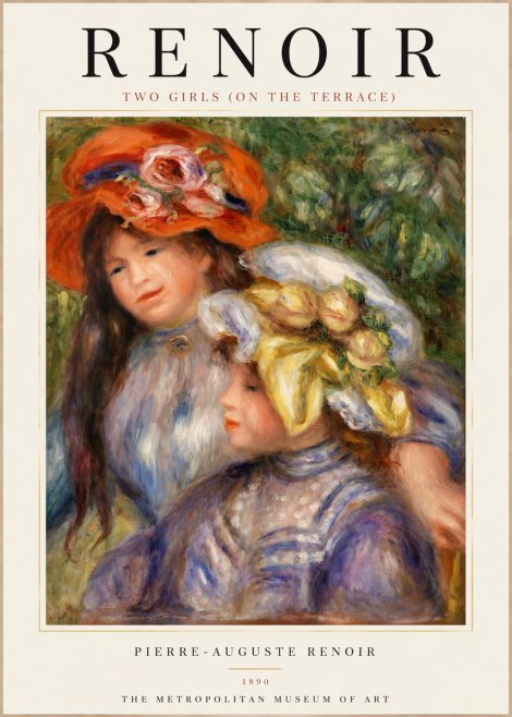 Renoir Two Girls (on the Terrace) No3 - Poszter