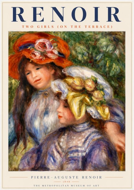 Renoir Two Girls (on the Terrace) No4 - Poszter